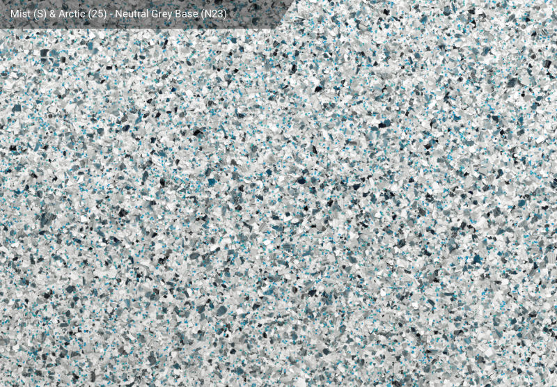 Mist (S) & Arctic (25) — N23 Neutral Grey base, official APC sample
