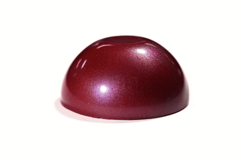 Crimson Red Metallic — Metallic pigment sample, official APC sample